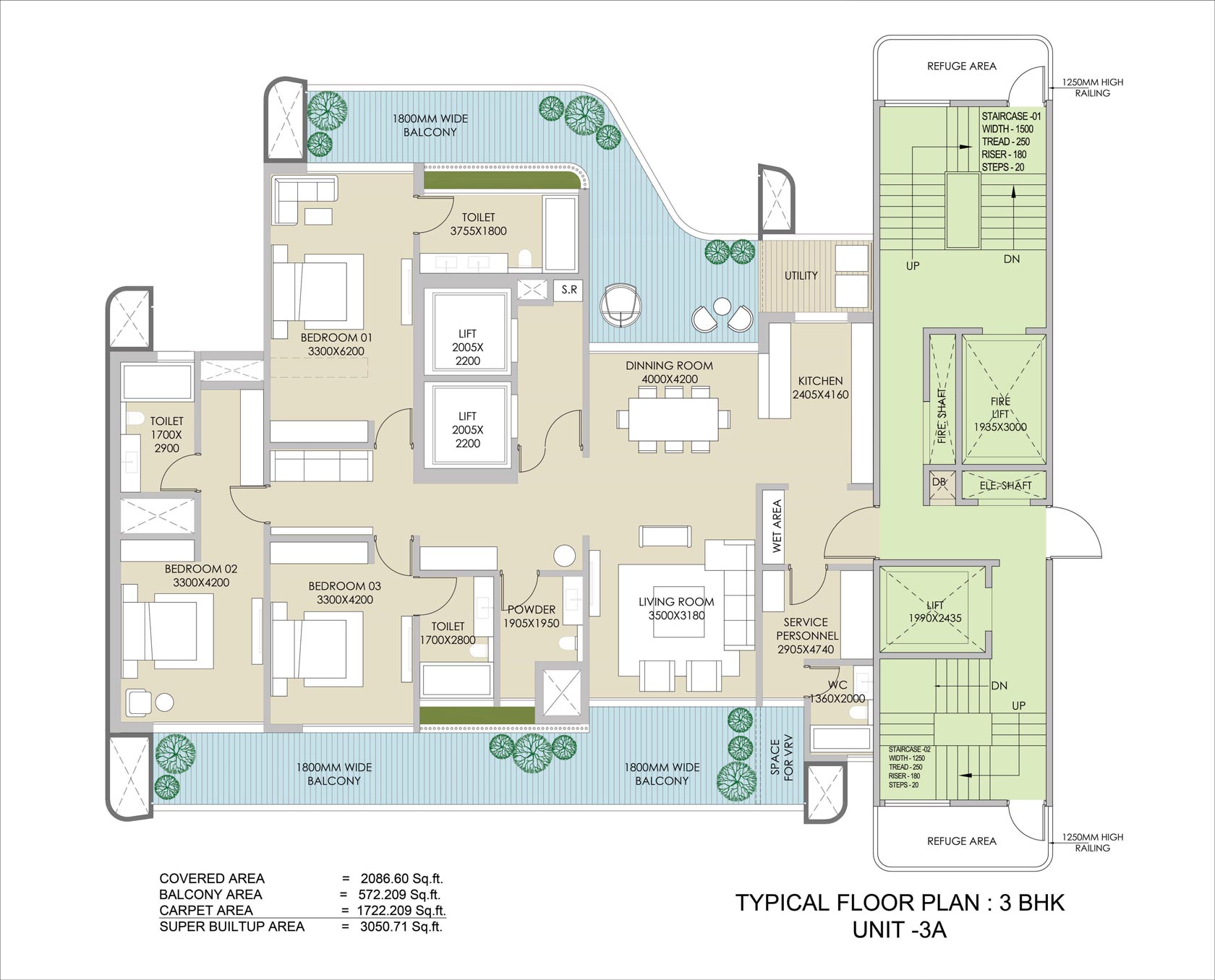 Nandaka-84--3BHK-Plan